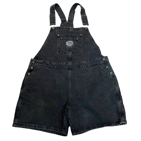 The Ragged Priest Pants - Ragged Priest Motor Overalls Shortalls Size 36 Black Faded Denim Grunge Goth